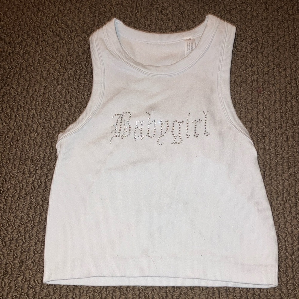 White crop top